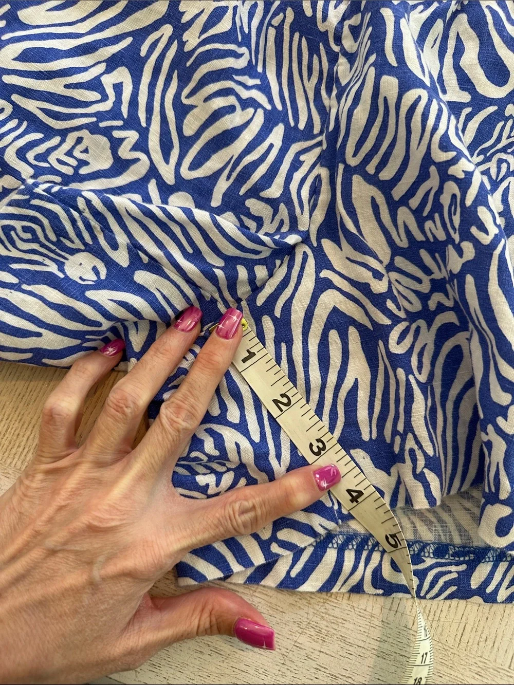 Lilly Pulitzer Blue & White Printed Linen Shorts